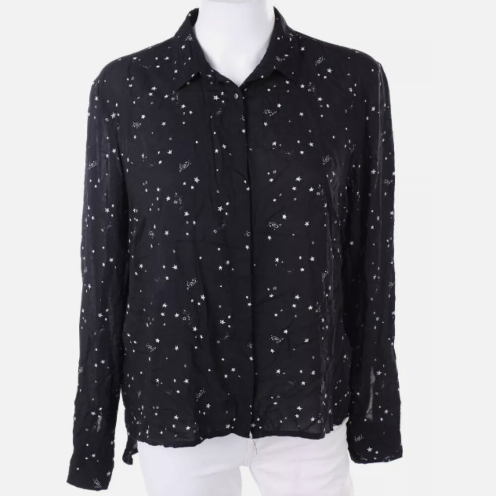 Black Celestial Button-up Blouse - Size 12